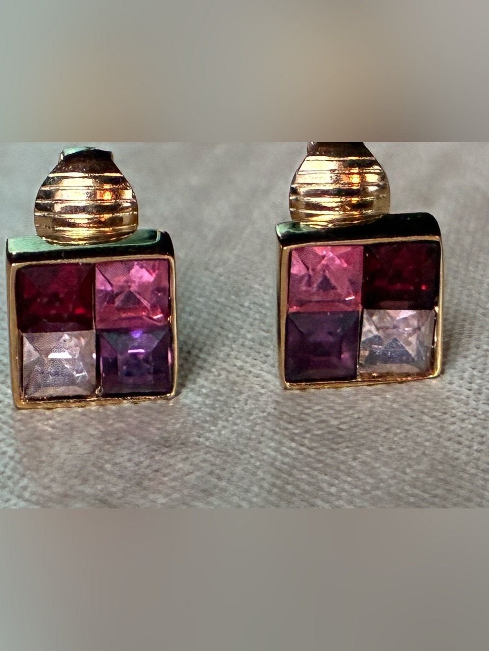 Givenchy women’s clip on gold tone rhinestone earrings